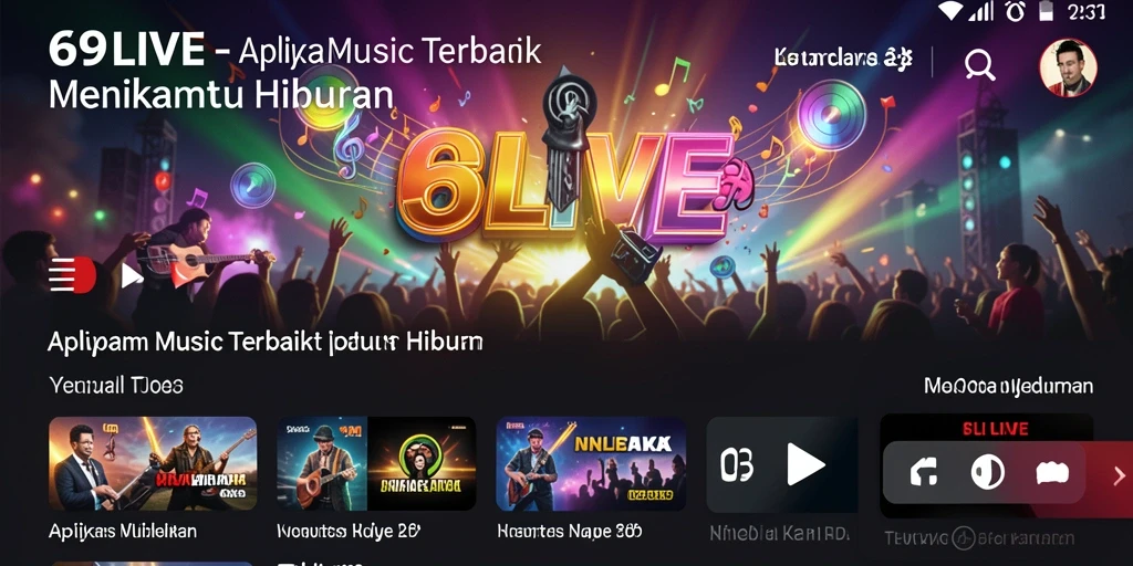 Tampilan gameplay 69LIVE yang menampilkan interaksi musik langsung.