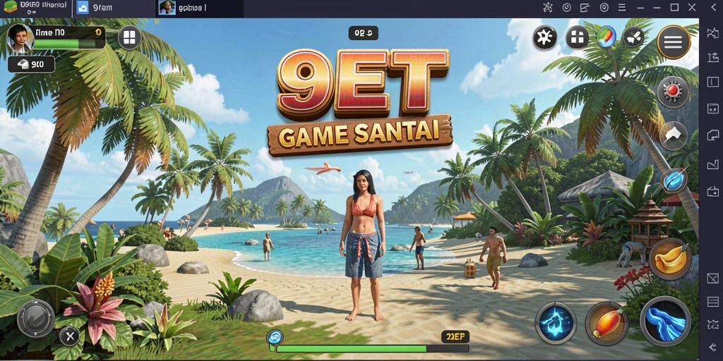 Tangkapan layar gameplay 9ET menampilkan pengalaman santai yang menyenangkan.