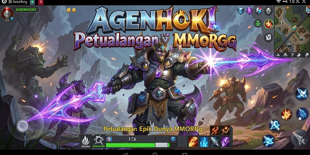 Screenshot AGENHOKI menampilkan aksi seru dalam pertempuran MMORPG.