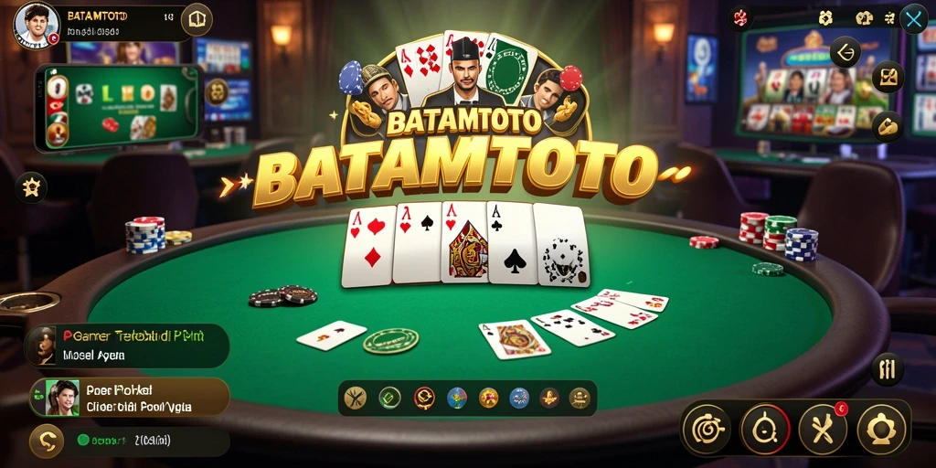 Tampilan gameplay BATAMTOTO yang menampilkan aksi Poker yang seru.