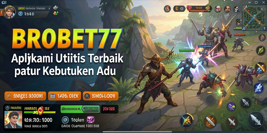 Tampilan antarmuka utama aplikasi BROBET77 yang sederhana dan fungsional.