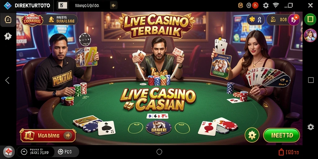 Tampilan permainan langsung di aplikasi Live Casino DIREKTURTOTO.