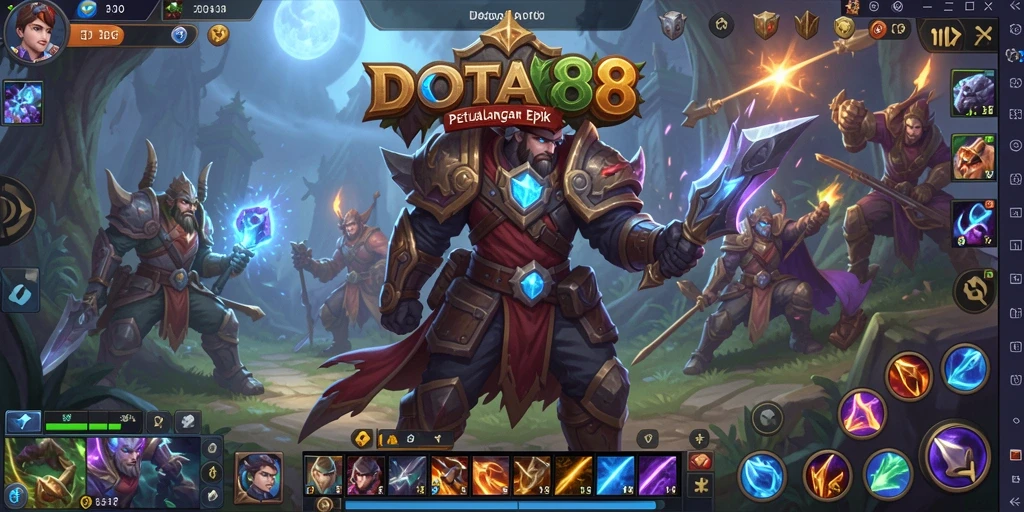 Screenshot DOTA88 menampilkan aksi seru dalam pertarungan RPG.