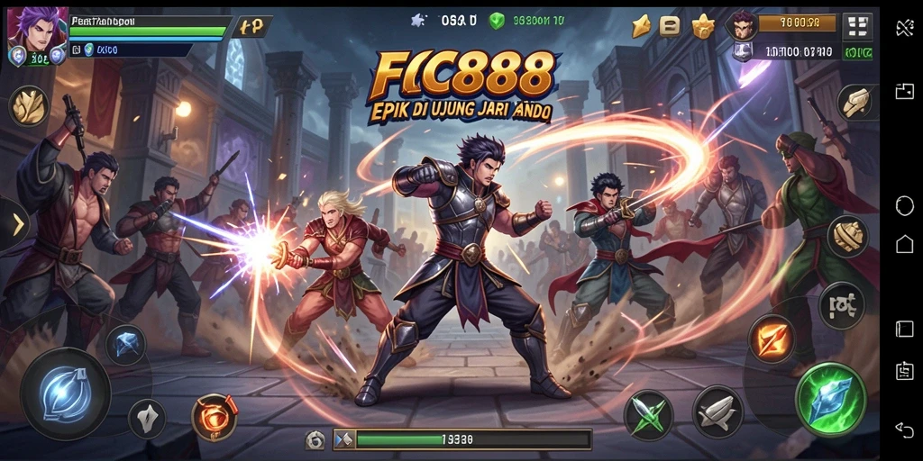 Screenshot FC888 menunjukkan pertarungan seru dan grafis menawan.