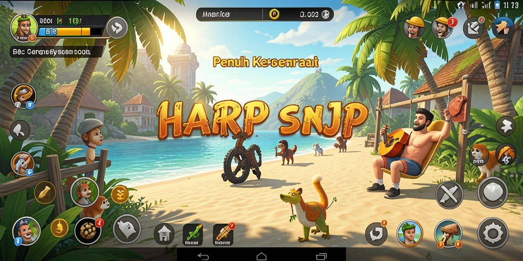 Screenshot utama HARAPJP menunjukkan gameplay yang seru dan santai.