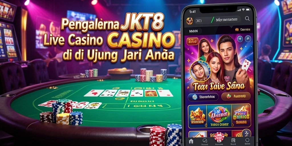 Tampilan menarik dari gameplay Live Casino di JKT8.