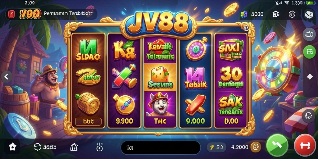 Tangkapan layar JV88 menunjukkan aksi seru dalam permainan Slot.