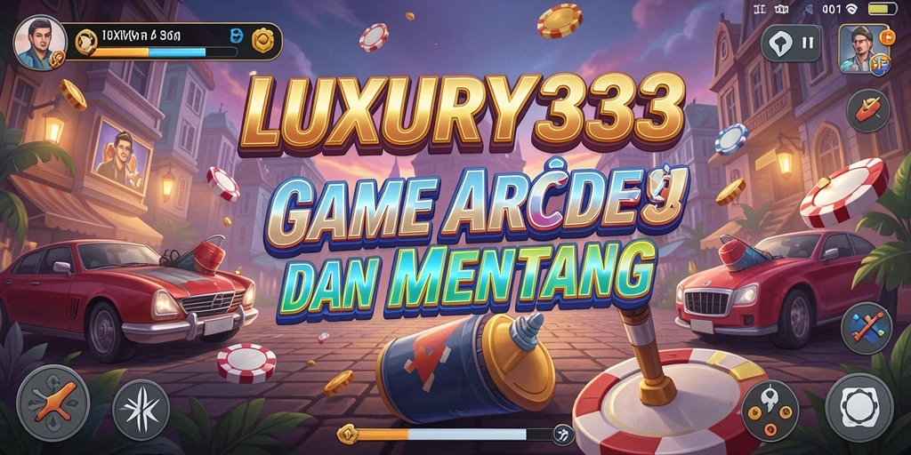 Tangkapan layar utama LUXURY333 menunjukkan aksi gameplay arcade yang seru.