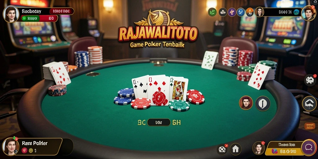 Tampilan seru gameplay Poker di RAJAWALITOTO.