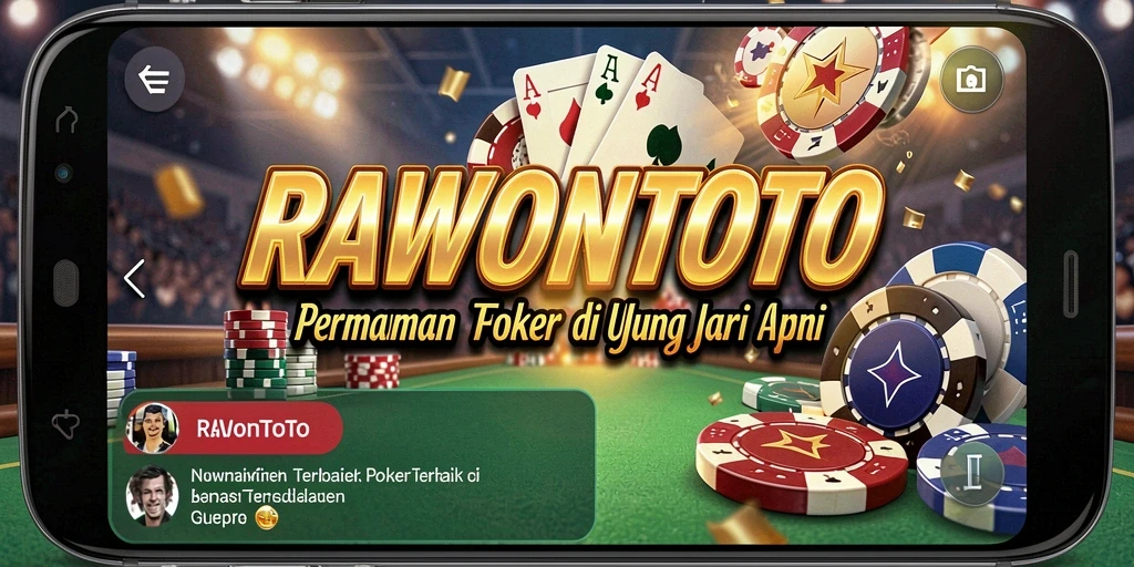 Screenshot gameplay Poker RAWONTOTO dengan tampilan menarik dan interaktif.