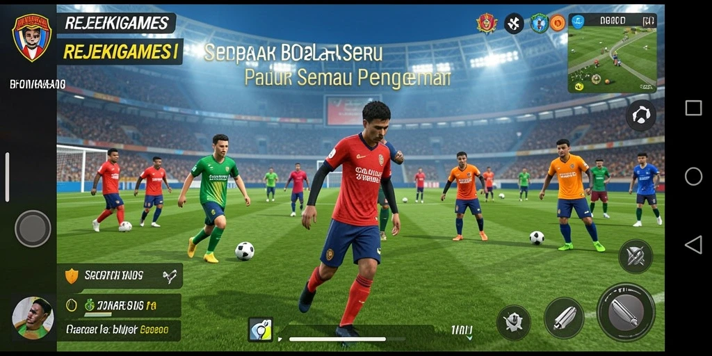 Tangkapan layar menunjukkan aksi seru dalam pertandingan sepak bola.