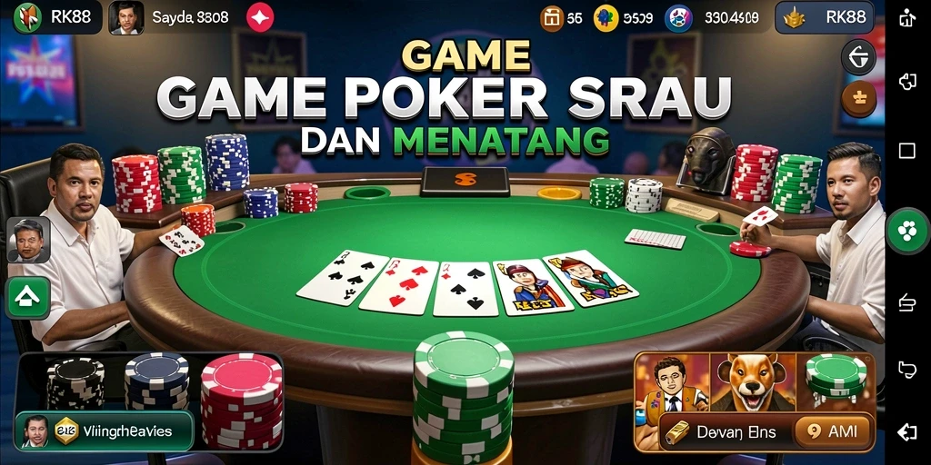 Tampilan menarik dari gameplay Poker RK88 yang seru dan menantang.