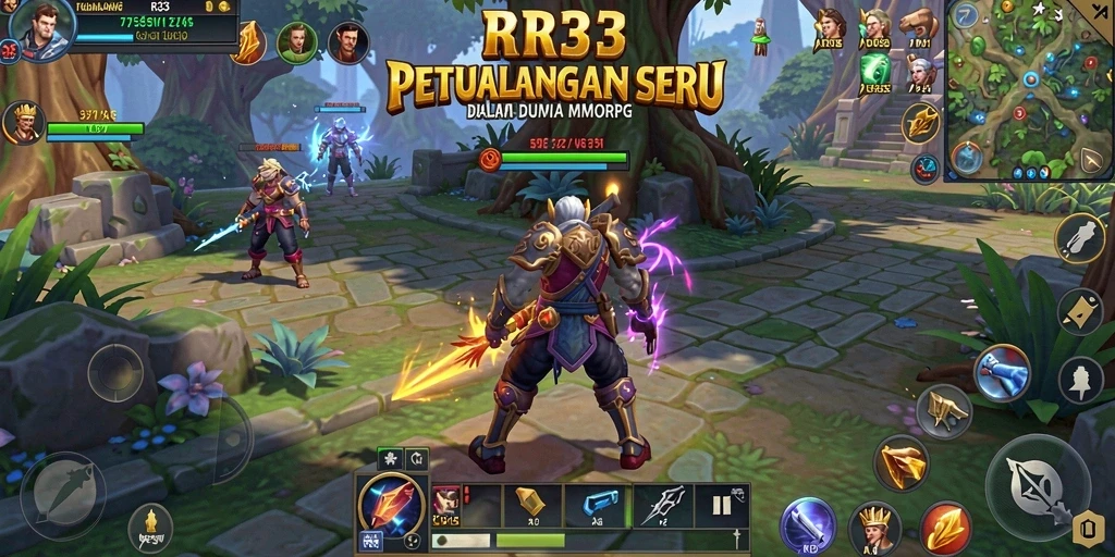 Tangkapan layar gameplay menarik dari RR33 dalam dunia MMORPG.