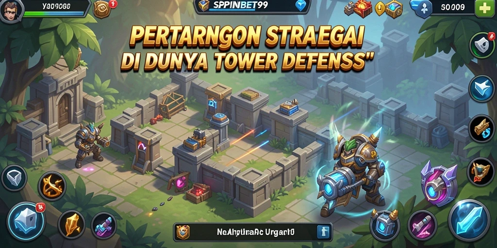 Tampilan aksi mendebarkan dari SPINBET99 dalam gameplay Tower Defense.
