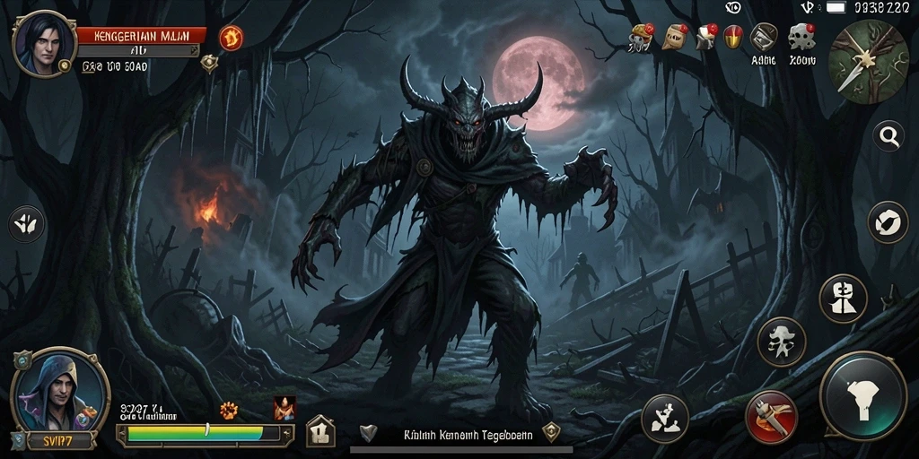 Screenshot gameplay SVIP7 yang menunjukkan suasana mencekam dan penuh teka-teki.