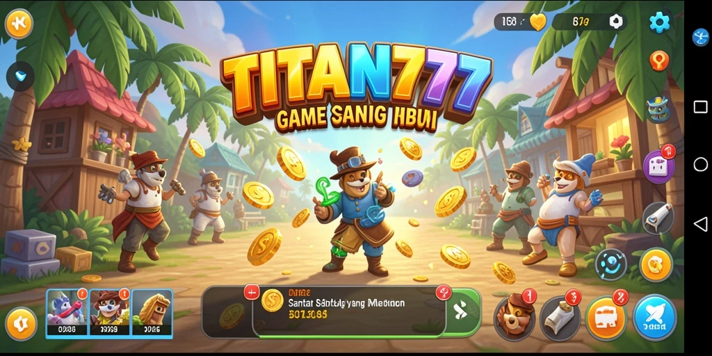 Tampilan gameplay seru dari TITAN777 yang menghibur.