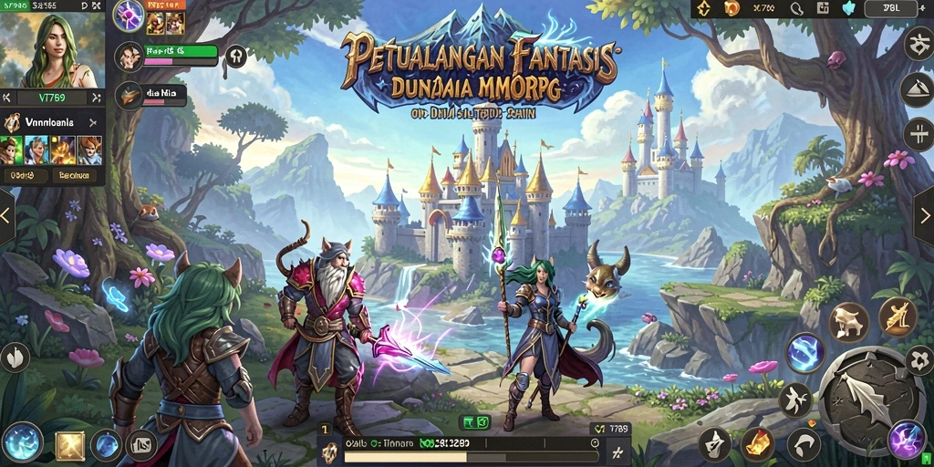 Screenshot utama VT789 menampilkan aksi seru di dalam dunia MMORPG.